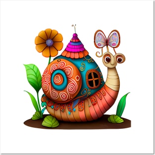 Colorful Snail #1 Posters and Art